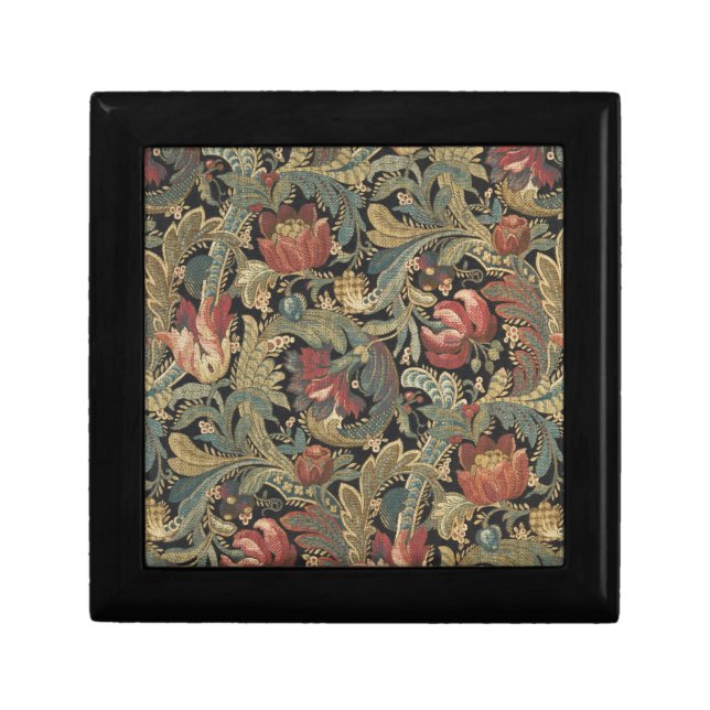 Rich Floral Tapestry Brocade Antique Classic Gift Box (Front)