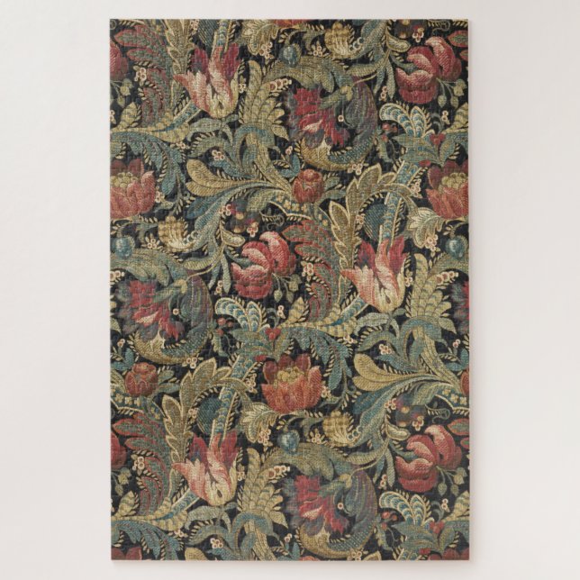 Rich Floral Tapestry Brocade Antique Classic Jigsaw Puzzle (Vertical)