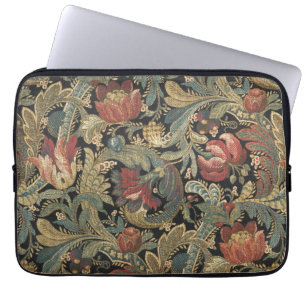 Rich Floral Tapestry Brocade Antique Classic Laptop Sleeve