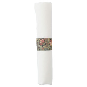 Rich Floral Tapestry Brocade Antique Classic Napkin Bands