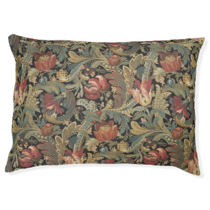 Rich Floral Tapestry Brocade Antique Classic Pet Bed