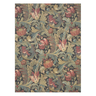 Rich Floral Tapestry Brocade Antique Classic Tablecloth