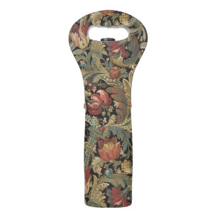 Rich Floral Tapestry Brocade Antique Classic Wine Bag