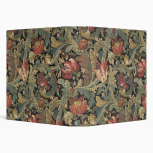 Rich Floral Tapestry Brocade Antique Victorian 3 Ring Binder