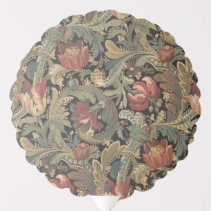 Rich Floral Tapestry Brocade Antique Victorian Balloon