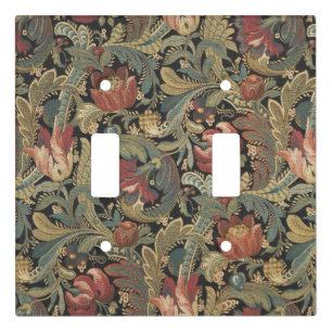 Rich Floral Tapestry Brocade Antique Victorian Light Switch Cover