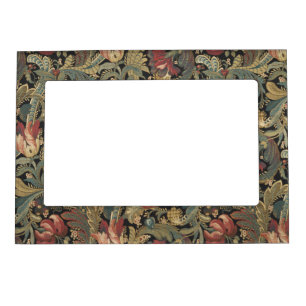 Rich Floral Tapestry Brocade Antique Victorian Magnetic Frame