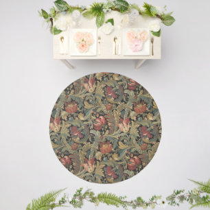 Rich Floral Tapestry Brocade Antique Victorian Outdoor Rug