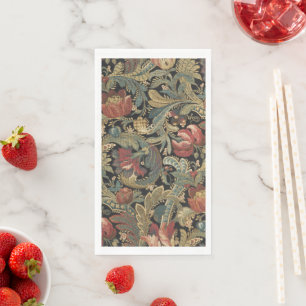 Rich Floral Tapestry Brocade Antique Victorian Paper Guest Towels