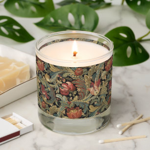 Rich Floral Tapestry Brocade Antique Victorian Scented Candle