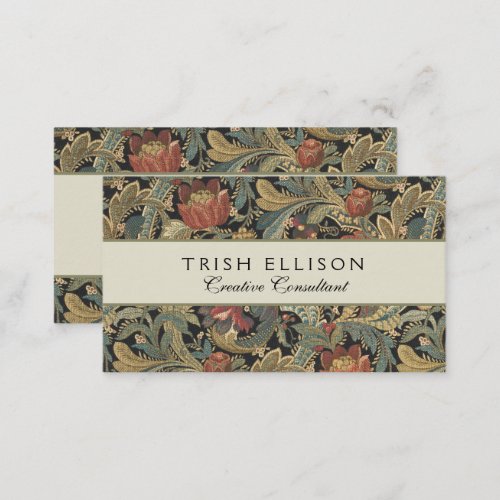 Rich Floral Tapestry Brocade Damask Business Card