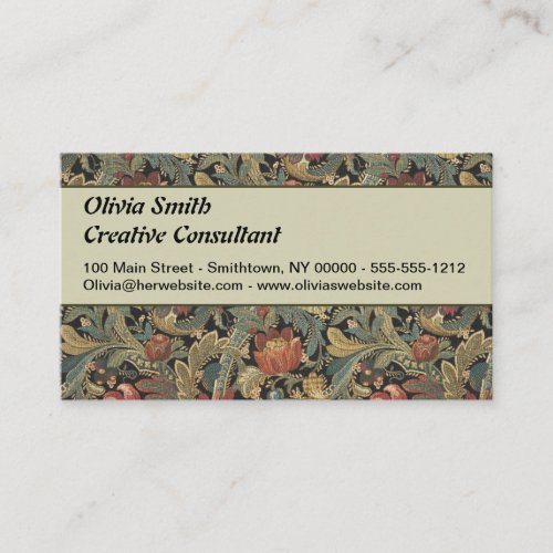 Rich Floral Tapestry Brocade Damask Business Card
