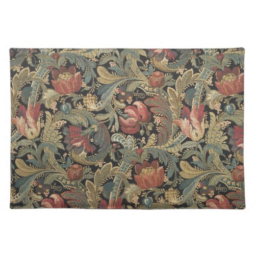 Rich Floral Tapestry Brocade Damask Cloth Placemat