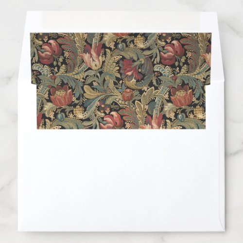 Rich Floral Tapestry Brocade Damask Envelope Liner