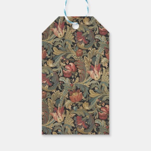 Rich Floral Tapestry Brocade Damask Gift Tags