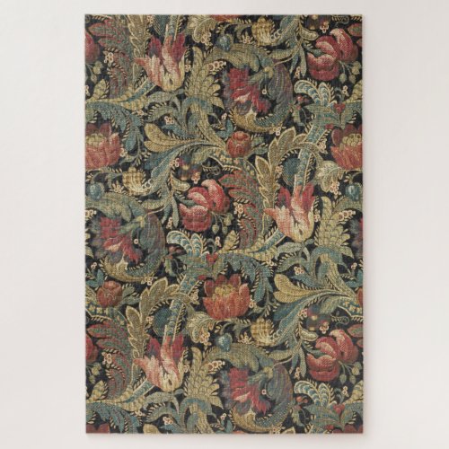 Rich Floral Tapestry Brocade Damask Jigsaw Puzzle