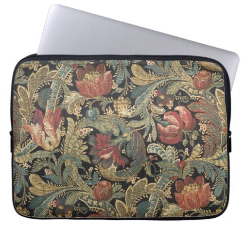 Rich Floral Tapestry Brocade Damask Laptop Sleeve