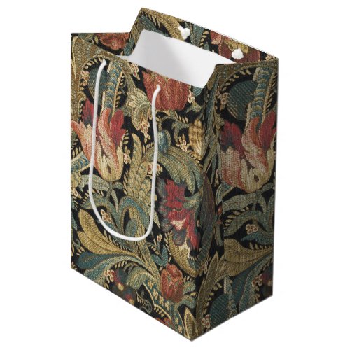 Rich Floral Tapestry Brocade Damask Medium Gift Bag