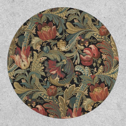 Rich Floral Tapestry Brocade Damask Patch