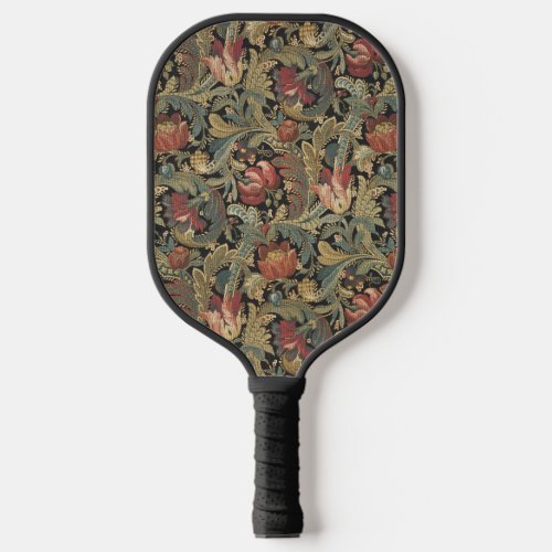 Rich Floral Tapestry Brocade Damask Pickleball Paddle