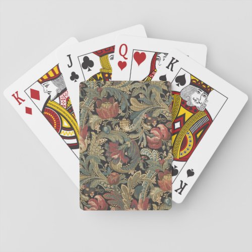 Rich Floral Tapestry Brocade Damask Poker Cards