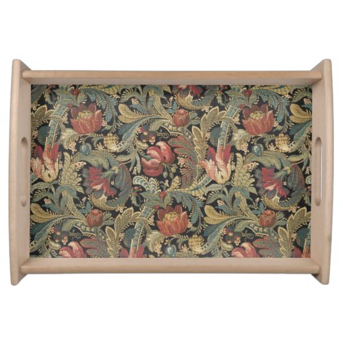 Rich Floral Tapestry Brocade Damask Serving Tray