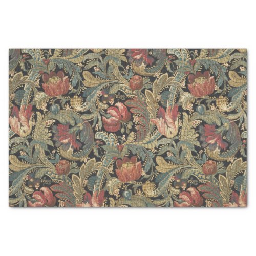 Rich Floral Tapestry Brocade Damask Tissue Paper
