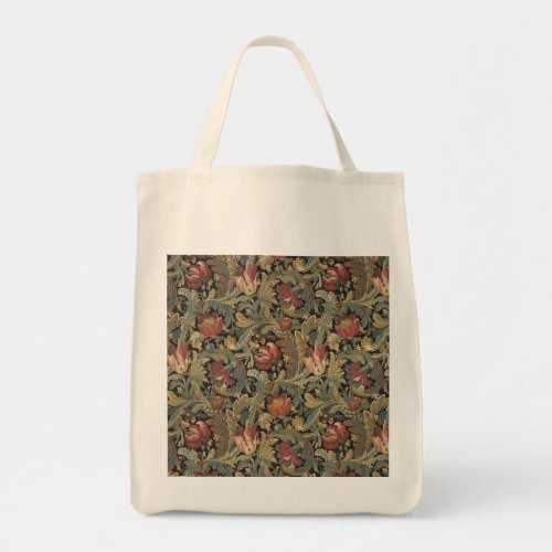 Rich Floral Tapestry Brocade Damask Tote Bag