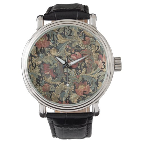 Rich Floral Tapestry Brocade Damask Watch