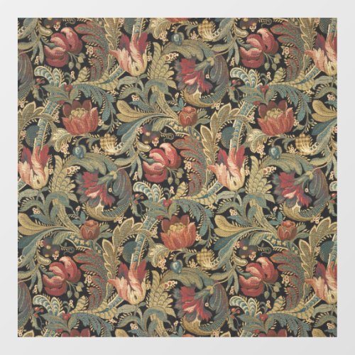 Rich Floral Tapestry Brocade Damask Window Cling