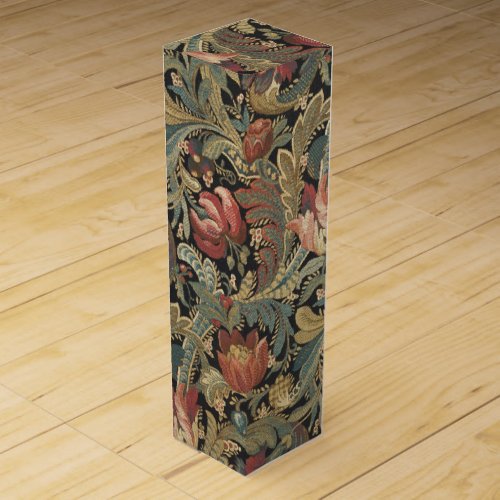 Rich Floral Tapestry Brocade Damask Wine Box