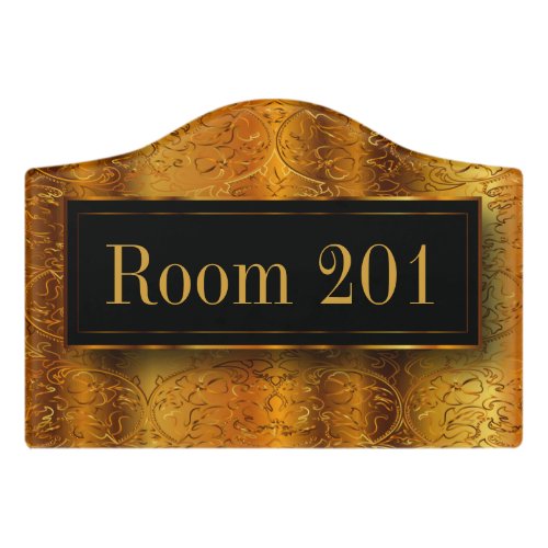 Rich Gold Foil Emboss Look Door Sign