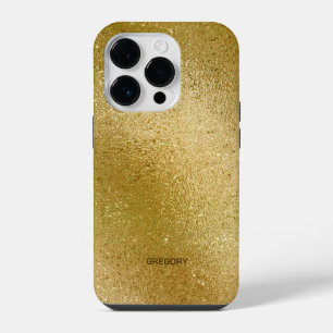Rich gold iridescent shimmering background iPhone 14 pro case