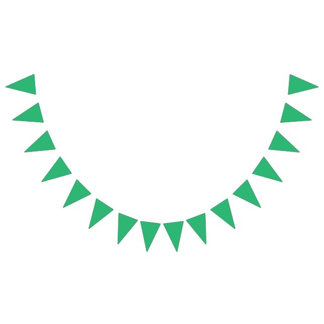 Rich Green Backdrop – Classic & Minimalist Look Bunting Flags (All)