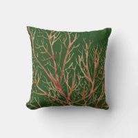 Rich Green & Coral Pattern