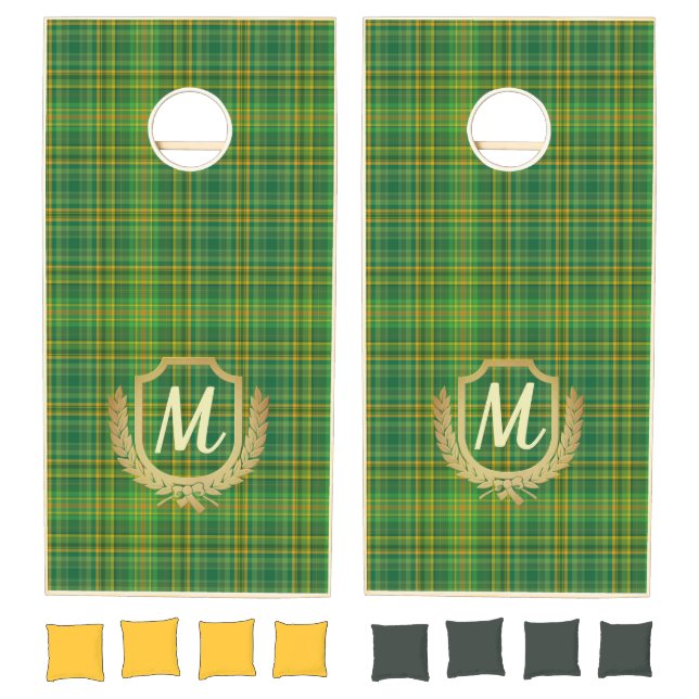 Rich Green Tartan (Plaid) Custom Cornhole Set (Set)