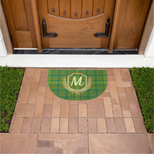 Rich Green Tartan (Plaid) Custom Doormat