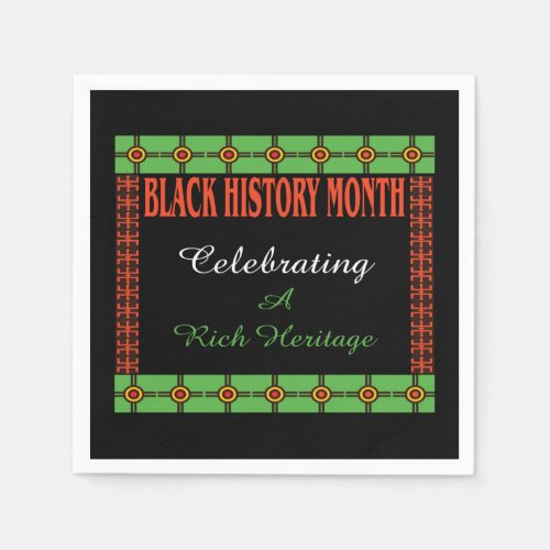 Rich Heritage BHM Party Paper Napkins