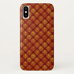 Rich Holiday Damask iPhone X Case