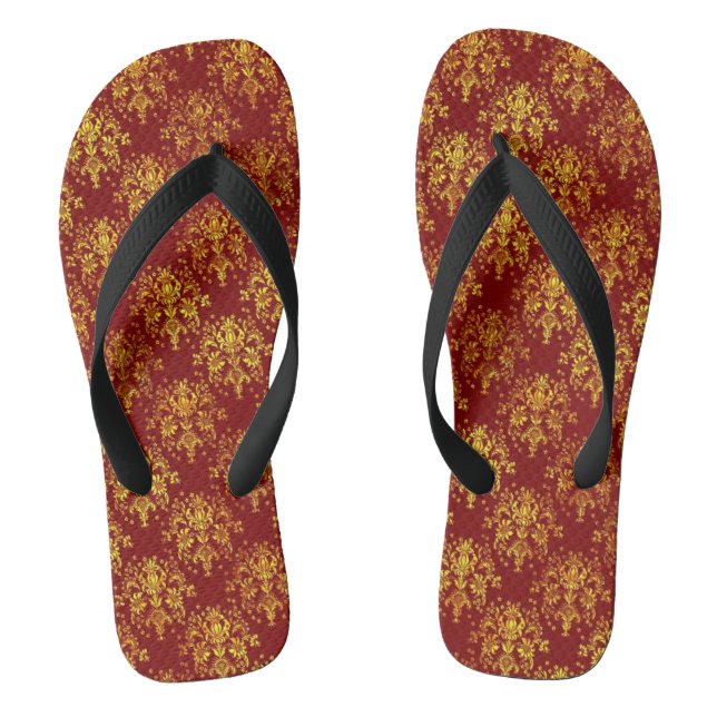 Rich Holiday Damask Flip Flops (Footbed)