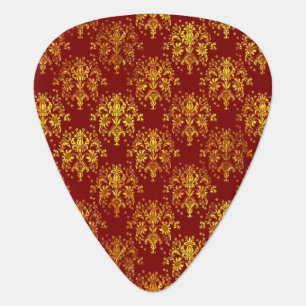 Rich Holiday Damask Guitar Pick