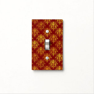 Rich Holiday Damask Light Switch Cover