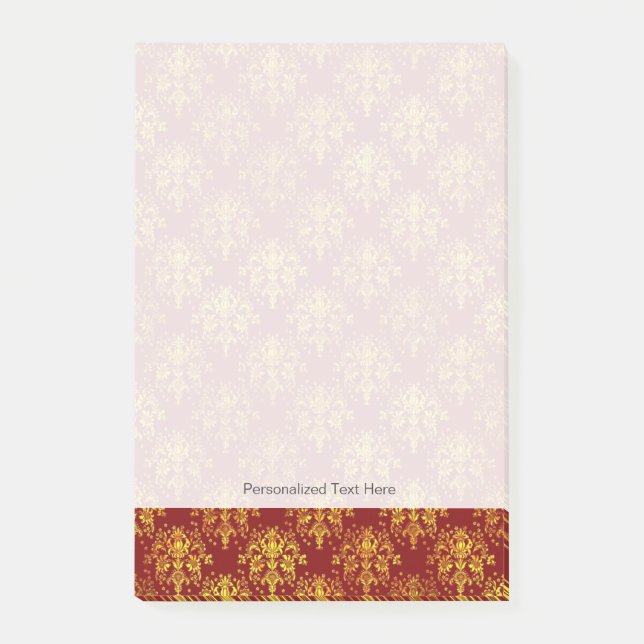 Rich Holiday Damask Post-it Notes (Front)