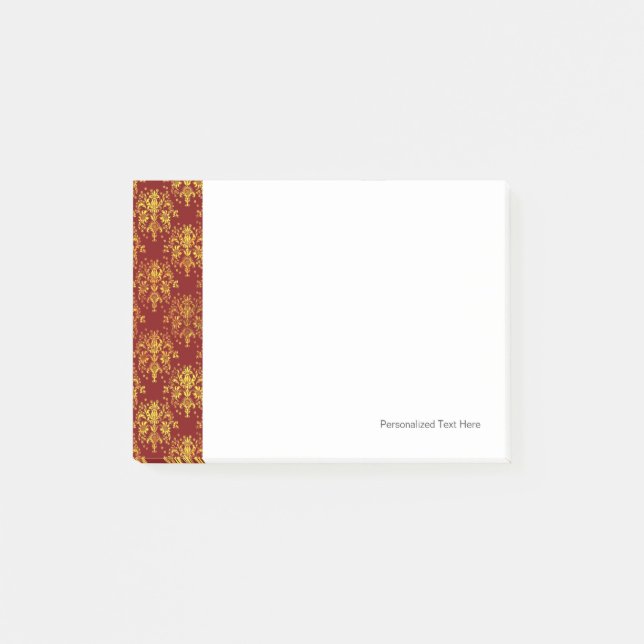Rich Holiday Damask Post-it Notes (Front)