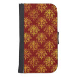 Rich Holiday Damask Samsung S4 Wallet Case
