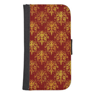 Rich Holiday Damask Samsung S4 Wallet Case