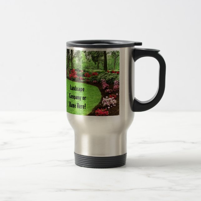 Rich Landscape Lawn Care Business Travel Mug (Right)