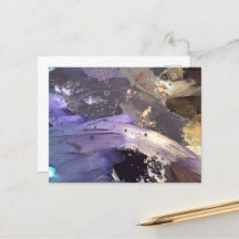 Rich Lavendar Abstract Art Customizable Postcard