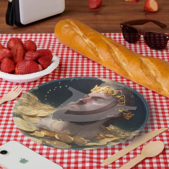 Rich Man Rune Paper Plates |Feoh Fehu Viking Anglo (Picnic)