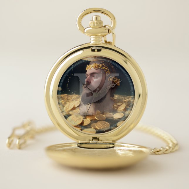 Rich Man Rune Pocket Watch |Feoh Fehu Viking Anglo (Inside)
